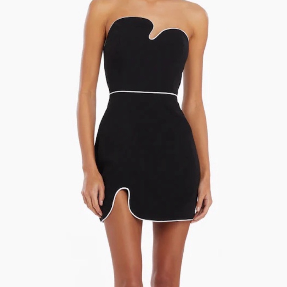 Amanda Uprichard Black Strapless Dress